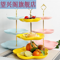 Candy plate good-looking separated candy plate personality creative Table Office reception double-layer set cake