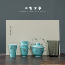 Cover Bowl Tea Set Suit Light Lavish Luxury Home Utiliti Tea Travel Outdoor Small Portable Chaoshan Tea Cup Ceramics