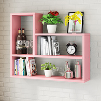 Creative bookshelf wall shelf modern minimalist household wall shelf wall cabinet bedroom partition wall rack