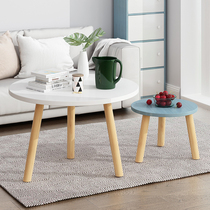 Tea table simple modern living room nordic style small round table small apartment sofa several simple household floating window small table