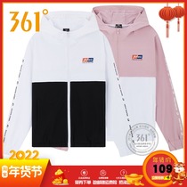 361 Degree Womens windbreaker 2020 Spring and Autumn New Fashion sports jacket 361 print stitching breathable casual jacket