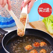 Fried radish meatballs Squeeze meat to make circles Commercial automatic production of non-stick tools and machines