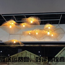 Creative personality combination Bamboo art chandelier Restaurant lamp Bar lamp East light luxury club bed and breakfast modeling decorative lamp