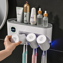 Smart electric toothbrush sterilizer with timing ultraviolet disinfection and sterilization drying without punching shelf