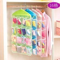 16 grid clothes socks underwear storage bag wardrobe small items wall door back pocket sorting organization hanging bag