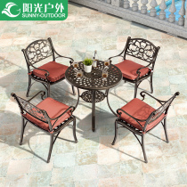Sunshine outdoor table and chair five-piece set balcony courtyard terrace table and chair combination American iron leisure furniture