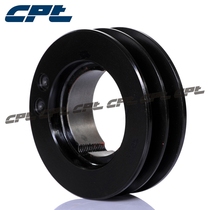 CPT motor V-belt pulley Double groove cast iron European standard taper sleeve pulley SPA75-02 with 1108 taper sleeve