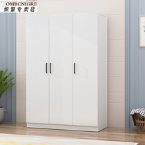 Simple wardrobe Modern simple solid wood assembly Economical bedroom Dormitory rental room with childrens wardrobe Large wardrobe