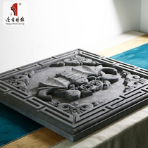 Tang language brick carving antique blue brick brick carving courtyard door wall decoration wall brick blessing in front of your eyes 60 * 60CM
