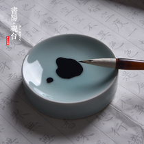 Dragon Quanqing porcelain 4-inch shallow pool Shallow Pond ink-stone Ink Stone of the Four Treasure End of the Ink Stone and Ink Stone for students to get started with Mao pen calligraphy and supplies