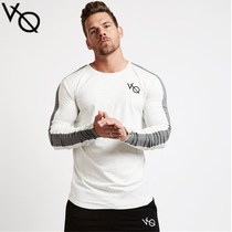 Muscle brothers new fitness sports long-sleeved T-shirt mens autumn casual long-sleeved slim cotton base shirt