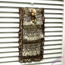 Gold Velvet Lace Wall Containing Hanging Bag Wall Hanging Collection Na Bag Suspended Cashier Bag Hanging Strap Containing Multilayer