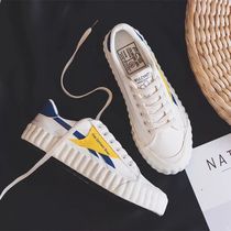 ins canvas shoes female student 2020 Korean version Harajuku ulzzang retro port style chic all-round flat shoes