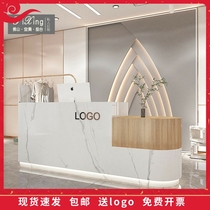 Customized clothing store small cash collection deck beauty salon bar simple modern arc front desk