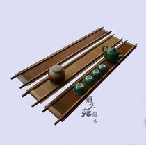 Bamboo woven tea tray Kung Fu tea tray dry bubble plate retro bamboo raft tea ceremony zero with hand-woven reed tea mat tea coaster