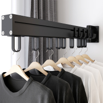 Invisible clothes rack indoor folding clothes bar window telescopic clothes hanger wall-mounted balcony household Clothes Clothes Clothes artifact