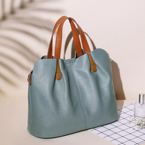 Gusson Slave Head Layer Cow Leather Girl Bag Primary and secondary bag Genuine Leather single shoulder bag Bucket Bag Soft Leather Large Capacity Carry-on Satchel Bag