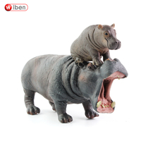 Foreign trade new 2 wild animal world Hippopotamus model simulation solid animal toy childrens birthday gift