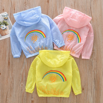 Korean childrens sunscreen clothing Summer breathable baby skin clothing Girls sunscreen clothing Boys UV jacket