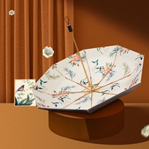 Japan CK sun umbrella womens double layer super sunscreen UV protection sunshade folding vinyl upf50 barometer rain dual-use