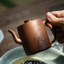  Purple sand pot Teapot Authentic Yixing downhill mud small purple sand pot Tea set Black tea Puer special ring button single pot