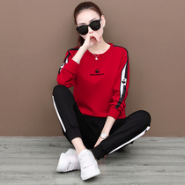 Tide Card CVY Round Collar Casual Sports Suit Women Spring Dress 2022 New Loose Foreign Air Weaters Two Sets