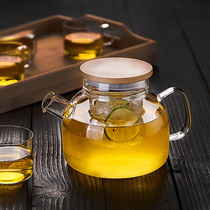 Glass teapot fruit flower teapot high temperature resistant glass kettle with filter bubble teapot cooking teapot tea set