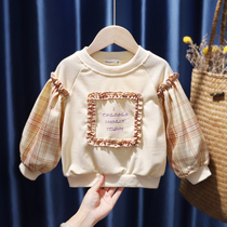 Autumn new childrens clothing girls spring and autumn clothes womens baby coat base shirt children long sleeve foreign style pullover