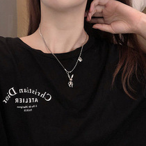 Will move personality mechanical rabbit pendant necklace female hip hop choker Net red friend temperament retro bracelet jewelry