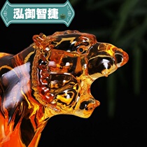 New Bubble Wine Glass Bottle Tiger Shape Unleaded Transparent Sealed Bubble Wine Jar 1 Catty 2 catty Swing Piece Bone Wine Bottle