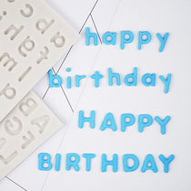 Turn sugar silicone mold uppercase case lowercase baby round English letter cake decoration baking DIY chocolate mold drop glue