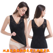 Autumn and winter hot ram with bra body shaping clothing tight slimming clothing no bra belly clothing hot warm vest women