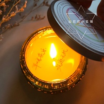 Custom text secret expression candle hand aromatherapy starry sky glass soybean wax valentine's day birthday gift