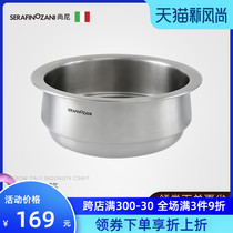 Italian Shangni stainless steel steamer thickened household steamed grid bun steamed bun size steaming drawer kitchen supplies