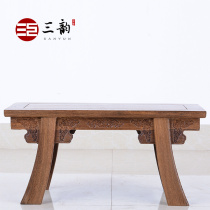 Ming and Qing classical mahogany furniture Chinese antique bench dwarf stool chicken wing Wood solid wood drum stool drum Pier short pier