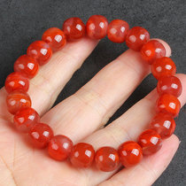 33 77 gr 77 gr pieces-old type] persimmon red zia oil bright south red agate hand strings bracelet