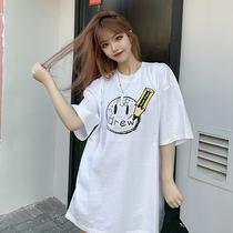 JUSTIN DREW HOUSE smiley face Bieber men and women Net red same hand-painted pencil High Street FOG short sleeve t-shirt