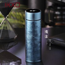 IKXO UK upscale 999 double layer pure titanium insulated cup mens female intelligent thermometric water cup tea cup senior