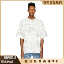 we11done official website 20ss do old full printing logo hole loose t-shirt welldone short-sleeved