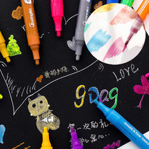 12 Color Coarse Head Flash Pen Flash Pink Pearlescent fluorescent pen Children Color Diy Venus bright crystal graffiti painted pen