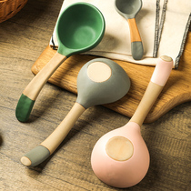Japanese-style retro ceramic big soup spoon home with high-end soft porridge spoon