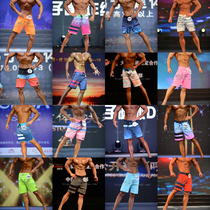 Mens fitness competition shorts Knee Easy 50% Pants Sports Surf Pants Summer Mid Pants Speed Dry Beach Pants