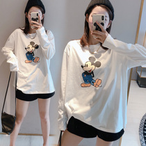European station 2020 spring new foreign atmosphere with Mickey T-shirt women loose long sleeve base shirt women tide