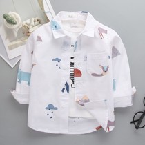 Baby childrens shirt inch boys long-sleeved cotton jacket Childrens Korean version of spring and autumn and summer thin female baby shirt