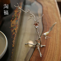 Magpie plum blossom tea pet ornaments boutique Zen flower pet tea table tea tray tea table kung fu tea set accessories tea art