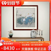 Master Craftsman Painted Lotus China Wind Country Painting Living Room Decoration Painting Xuanguan Character Painting Real Handwriting Restaurant Work Stroke Flower Bird drawing
