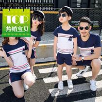 Brother-in-law loaded with children in summer clothes 2018 new wave baby Summer j family of three families suit mother and daughter