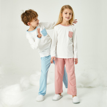 Childrens underwear set autumn boys Modal thin girls autumn clothes and trousers cotton sweater sweater little boy big boy