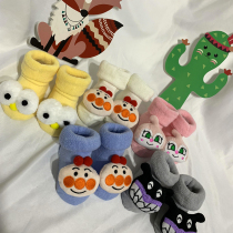 Anpanman cute doll baby socks Pure cotton baby dispensing non-slip loose newborn baby socks