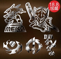 Overwatchow around decoration cell phone notebook car metal stickers spread of glue